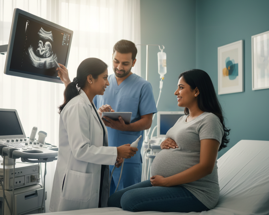 Antenatal checkup with obstetrician